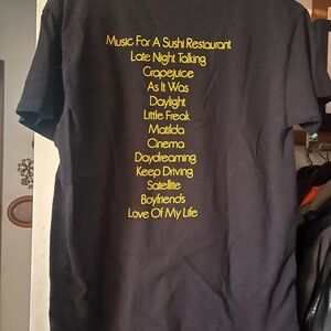 Black Graphic Tee with Yellow Text